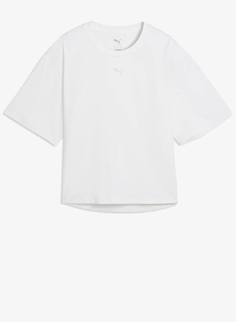 Puma PUMA White Cloudspun Relaxed T-Shirt for Women | Best Price UAE