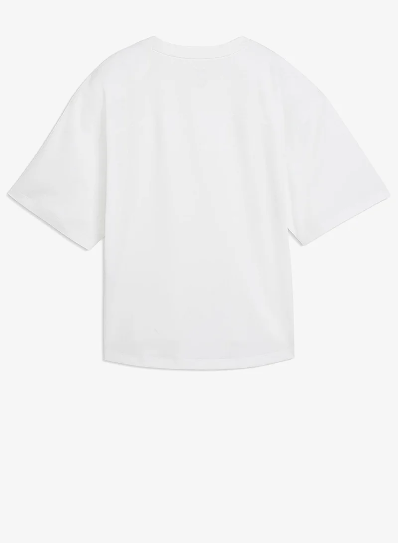 Puma PUMA White Cloudspun Relaxed T-Shirt for Women | Best Price UAE