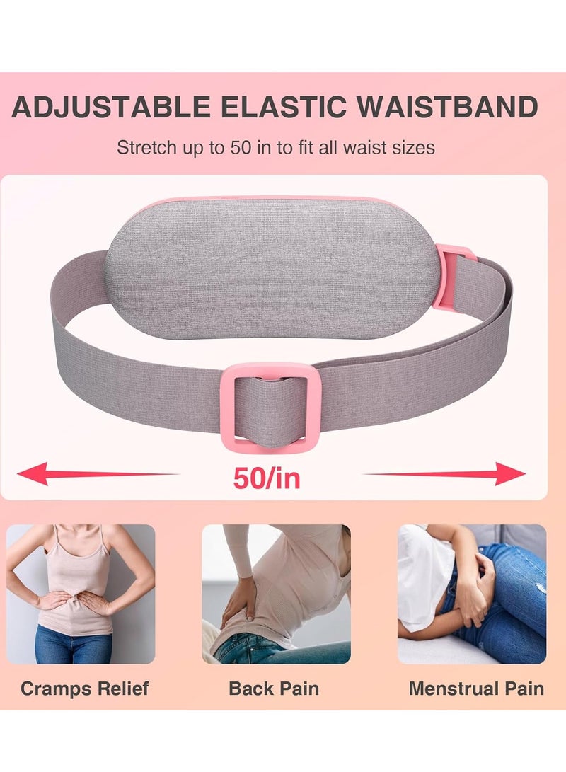 BORTONY Portable Heating Pad Cordless Heating Pad for Period Cramps with 3 Heat Levels and 3 Massage Modes Electric Fast Heating Waist Back Belt for Women Girls and Her  - Image 2