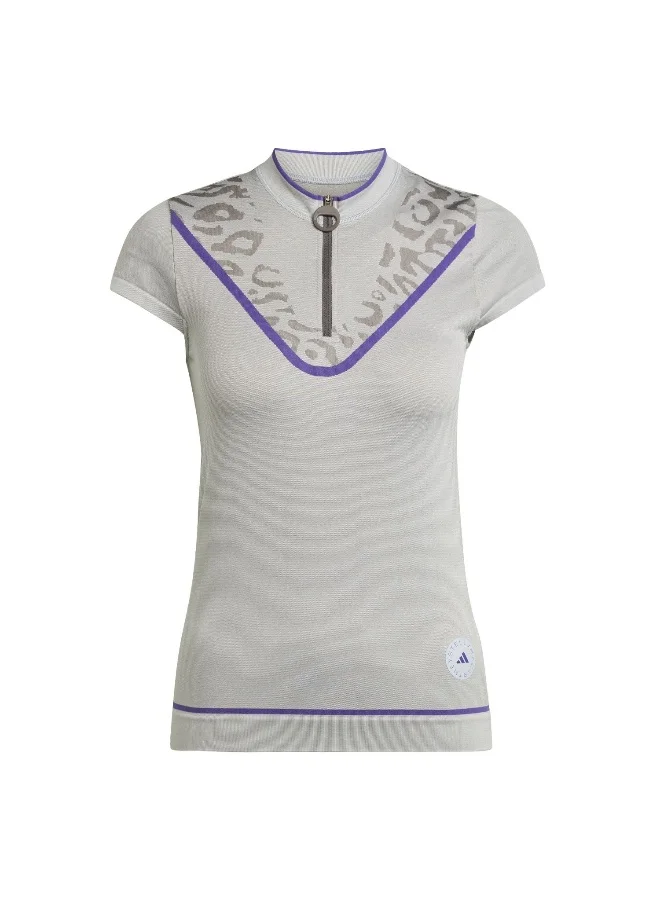 Adidas Adidas Asmc Golf Polo Grey T-Shirt (Short Sleeve) T-Shirts For Women