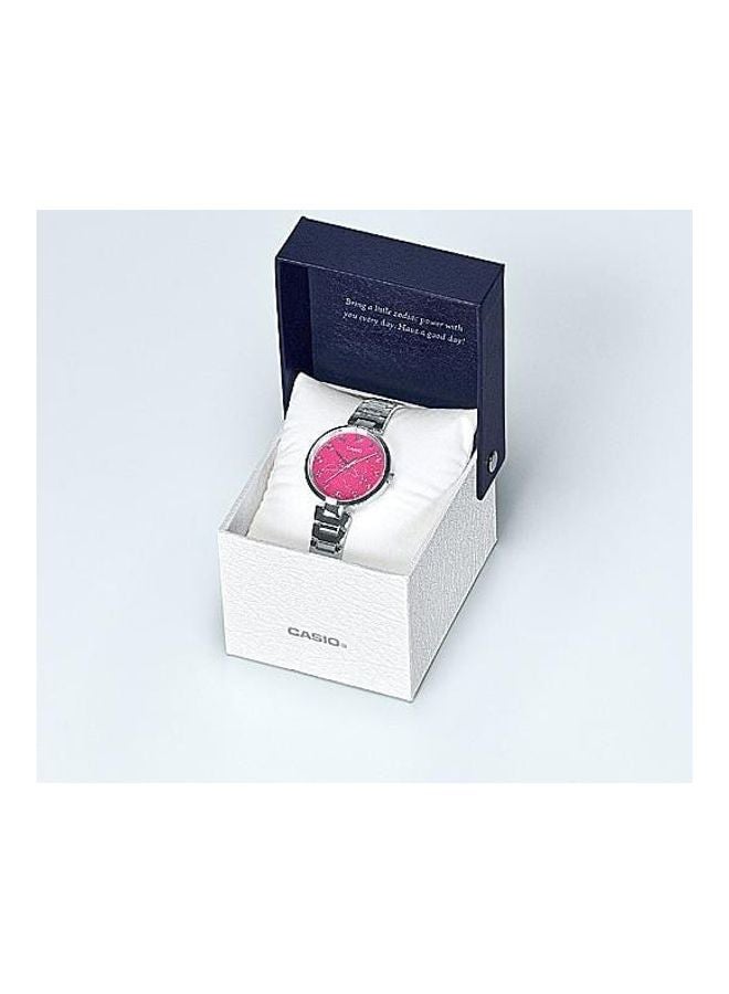 CASIO Women Zodiac Motif Gem Collection Stainless Steel Dial Band Watch - Image 2