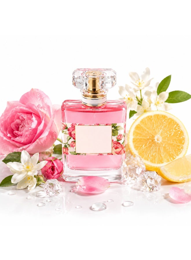 عطر نسائي برائحة الورد أو دو بارفان 50 مل - رائحة زهرية مع الحمضيات والمسك الأبيض، يدوم طويلاً للاستخدام اليومي والسفر والهدايا - Image 1