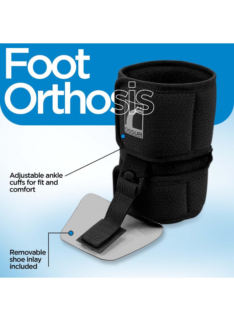 Ossur Ossur Foot-Up Drop Foot Brace | Ankle-Foot Orthosis (AFO) for Drop Foot Support | Lightweight, Adjustable Wrap for All-Day Comfort | Breathable Material for All Day Walking | (Black, Large)  - Image 3