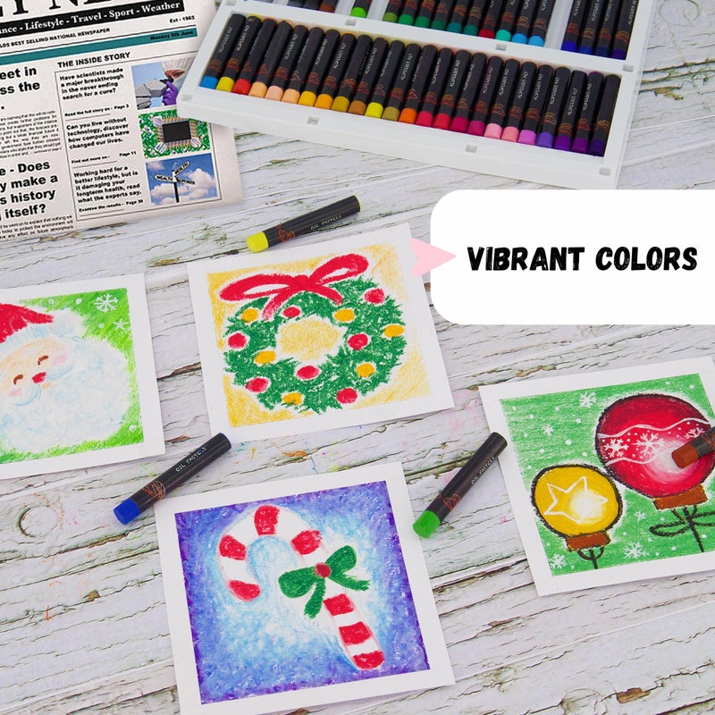 Aliferous Art Oil Pastels for Kids - 48 Color Pastels for Kids - Perfect Classroom Art Supplies - Easy to Blend with Vibrant Colors - Image 4