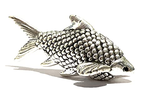 DHRUVS COLLECTION 999 Oxidized Pure Solid Silver Fish/Chandi Ki Machli for Astrological and Lal Kitab Remedy | Silver for Vastu, Pooja, Housewarming and Gift - Small - Image 1