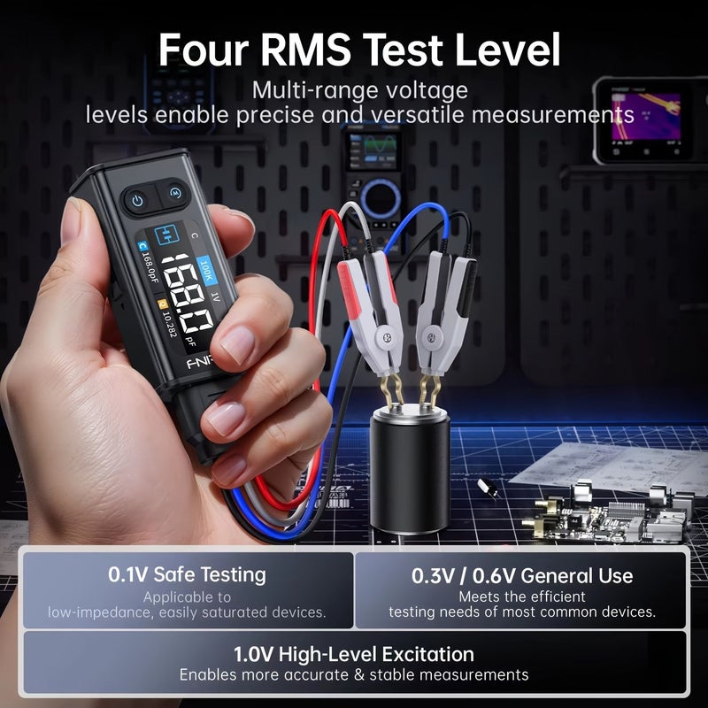 LCR-ST2 2 In 1 Digital Tweezer Bridge LCR ESR Meter SMD Test Kelvin Clip Multifunctional Tester - Image 3