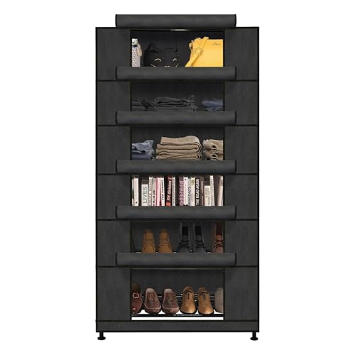TRENDY Multipurpose Shoe Rack Cabinet 6 Layer All-in-one Storage Organizer with Dustproof Cover | Space-Saving Shoe Stand for Home, Wardrobe & Entryway - Image 2