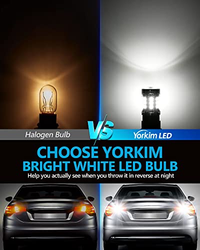 Yorkim لمبة يوركيم 3157 LED 6000K بيضاء 2880 لومن لمبات عكسية 3156 LED 3057 LED 4114 LED ضوء تشغيل نهاري 3056 3457 لمبة بديلة لإشارة الانعطاف ضوء الذيل ضوء الفرامل، عبوة 2 - Image 4