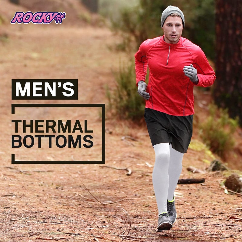 ROCKY Men's Thermal Underwear Men Long Johns for Men Thermal Pants Mens Long Underwear Bottoms Warm Mans Base Layer Pants (Large, Black, Standard Weight 185 GSM, One Pack) - Image 4