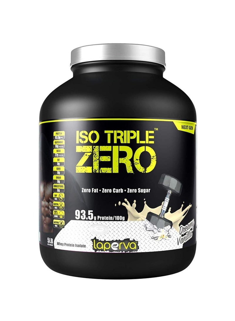 Laperva Iso Triple Zero Whey Protein Isolate Dreamy Vanilla Flavor 4Lb - Image 1