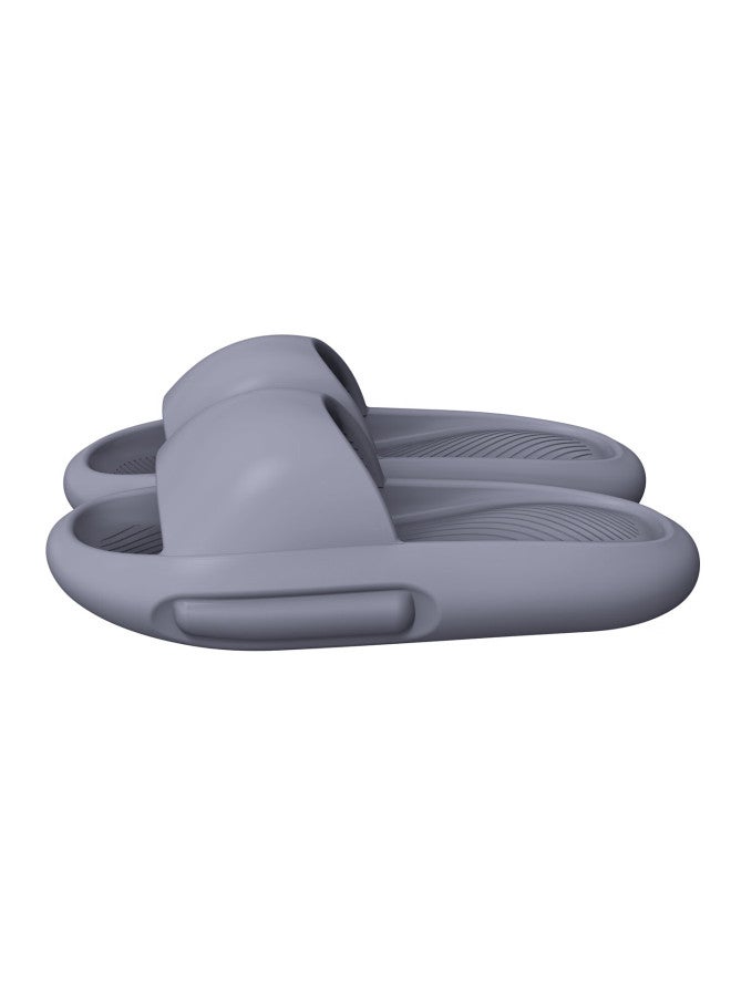 Qisefang Men's Slippers With Air Cushion, Quiet And Comfortable, Indoor Home Use, Non-slip Bathroom Sandals For Couples, Gray, Size 40-41