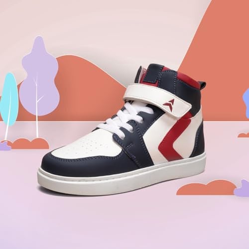 AVANT Kid's MiniMaverick Sneaker Shoes- Soft Cushioned Insole, Lightweight, Durable, Comfortable, Trendy, Casual Footwear (AVKSH003CL01SIZE5_UK5_Red/Navy) - Image 2