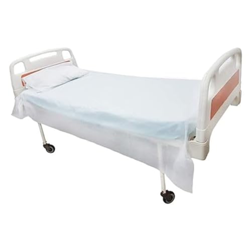 KUDIZE Disposable Non-Woven Bed Sheet for Hospital; Hotel; Spa and Beauty Parlor (White; 42 * 84 Inch/106.68 * 213.36 cm) (Pack of 10) - Image 1