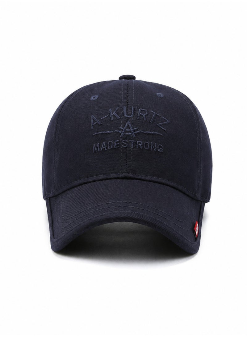 HASTE Outdoor Sport Cap - Curved Brim Adjustable - Navy Blue - Image 2
