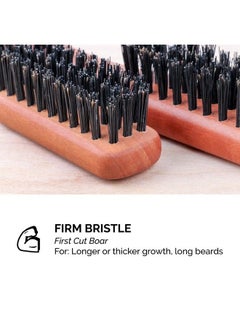 Zeus Handle Beard Brush Firm Boar Bristle Mustache & Beard Brush Untangling & Smoothing Hair Brush (Made In Germany) A93  - Image 5