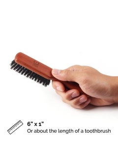 Zeus Handle Beard Brush Firm Boar Bristle Mustache & Beard Brush Untangling & Smoothing Hair Brush (Made In Germany) A93  - Image 4