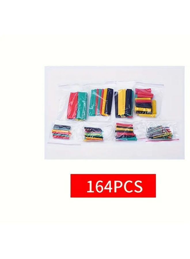 164 قطعة مجموعة أنابيب الانكماش الحراري من الدرجة البحرية نسبة 2:1 أنابيب عازلة للأسلاك مبطنة باللاصق - Image 1