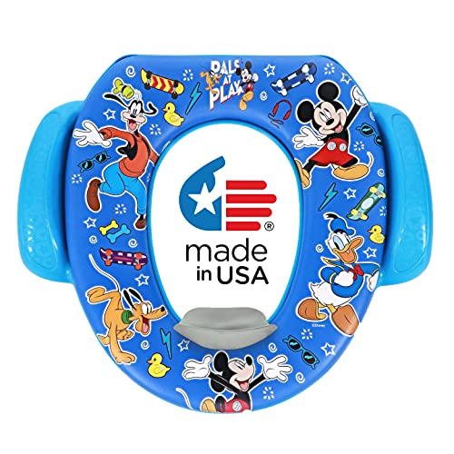 Disney Mickey Mouse Pals at Play Soft Potty Seat and Potty Training Seat Soft Cushion Baby Potty Training Safe Easy to Clean - Image 1