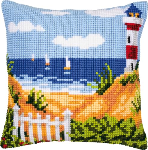 Vervaco Cross Stitch Cushion kit Seascape - Image 1