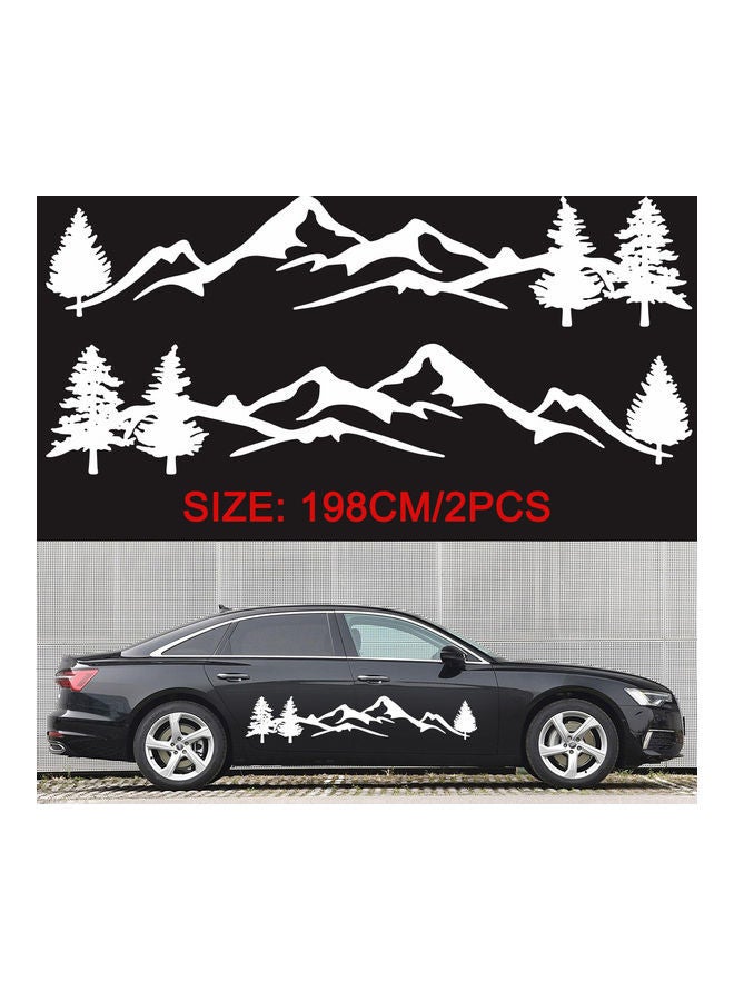 NIBEMINENT 2-Piece Mountain Themed Car Side Body Sticker - Image 1