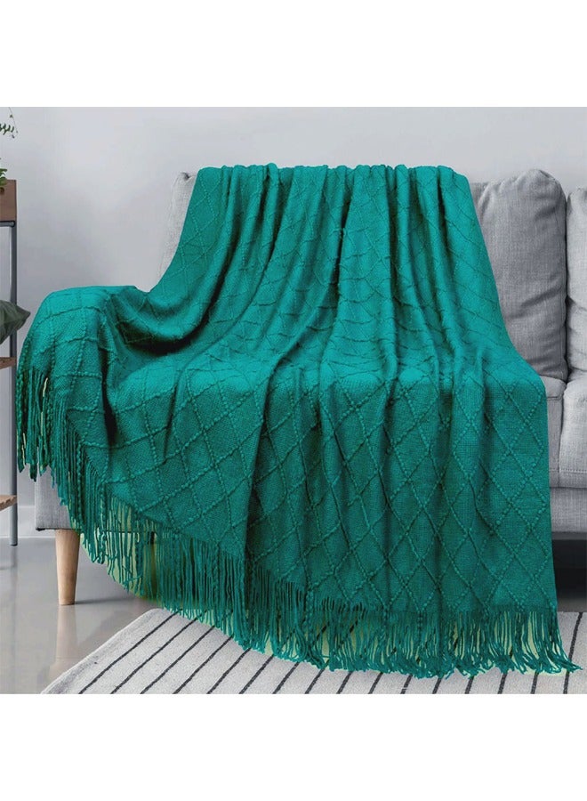 Textured Throw Blankets, Knitted Tassel Blankets, Super Soft Cozy Lightweight Decorative Throw Blankets for Couch , Bed, Sofa, Outdoor Throw Blanket All Seasons 127x180CM ﻿ - Image 5