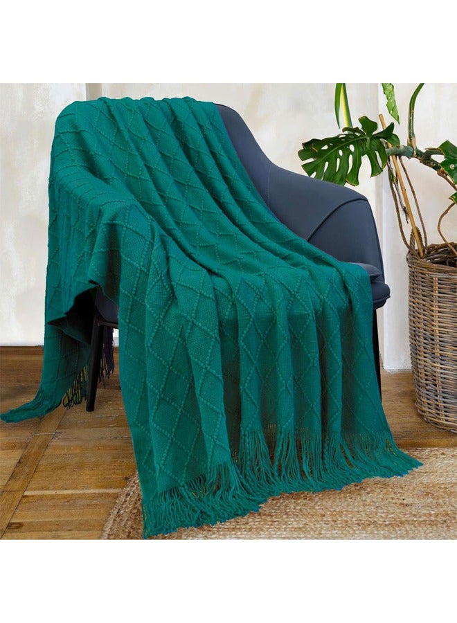 Textured Throw Blankets, Knitted Tassel Blankets, Super Soft Cozy Lightweight Decorative Throw Blankets for Couch , Bed, Sofa, Outdoor Throw Blanket All Seasons 127x180CM ﻿ - Image 4