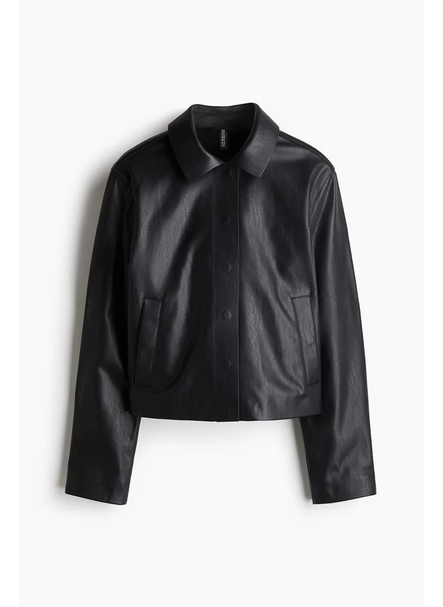 H&M Raw-Edge Coated Jacket