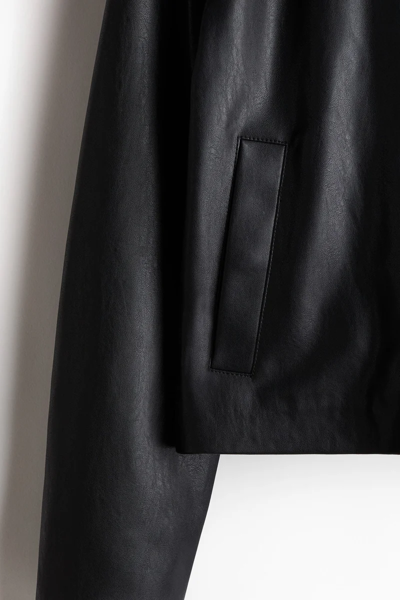 H&M Raw-Edge Coated Jacket