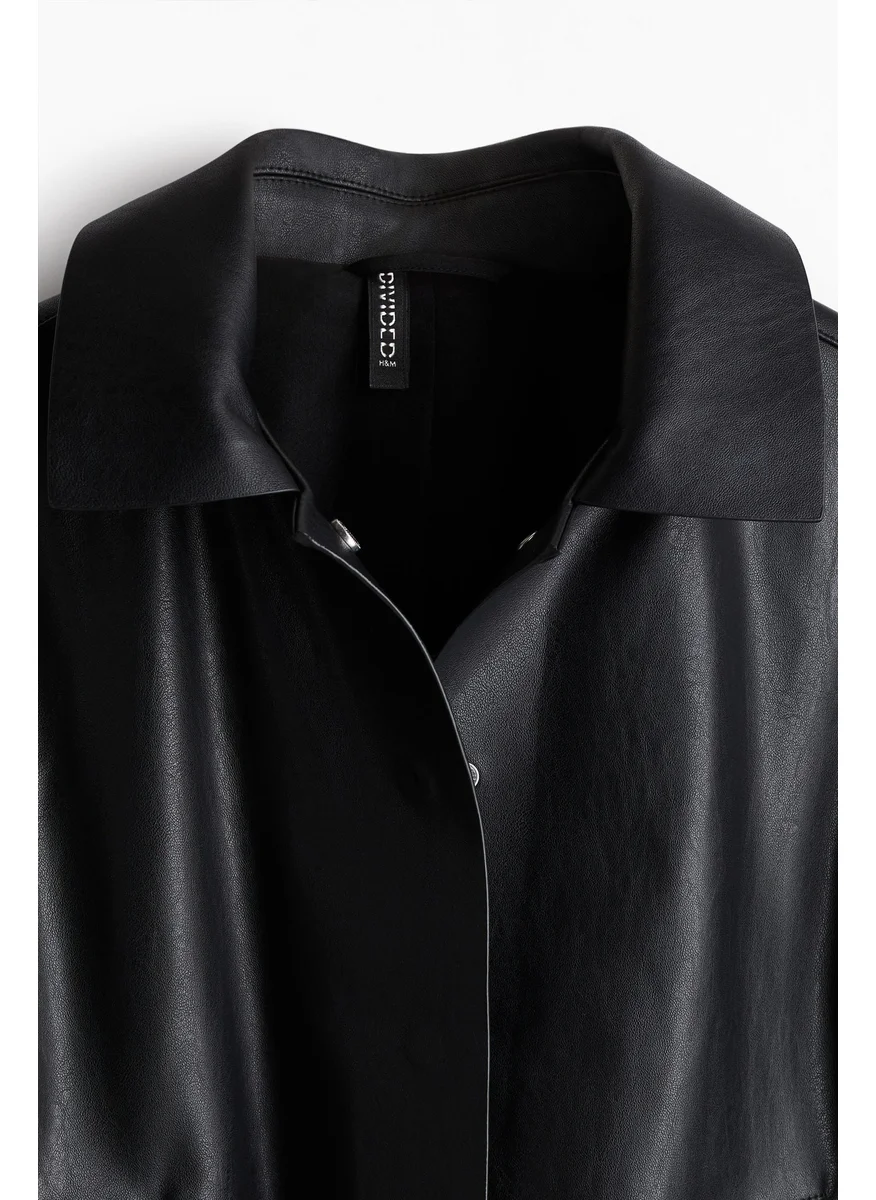 H&M Raw-Edge Coated Jacket