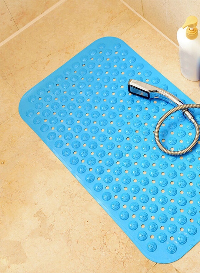 NIBEMINENT Anti-Skid Suction Cup Bathroom Mat Blue 58 x 88cm