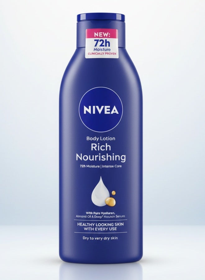 نيفيا لوشن تغذية عميقة للبشرة الجافة ترطيب 72 ساعة 250 مل كريم ترطيب عناية عميقة زبدة الشيا - Image 1