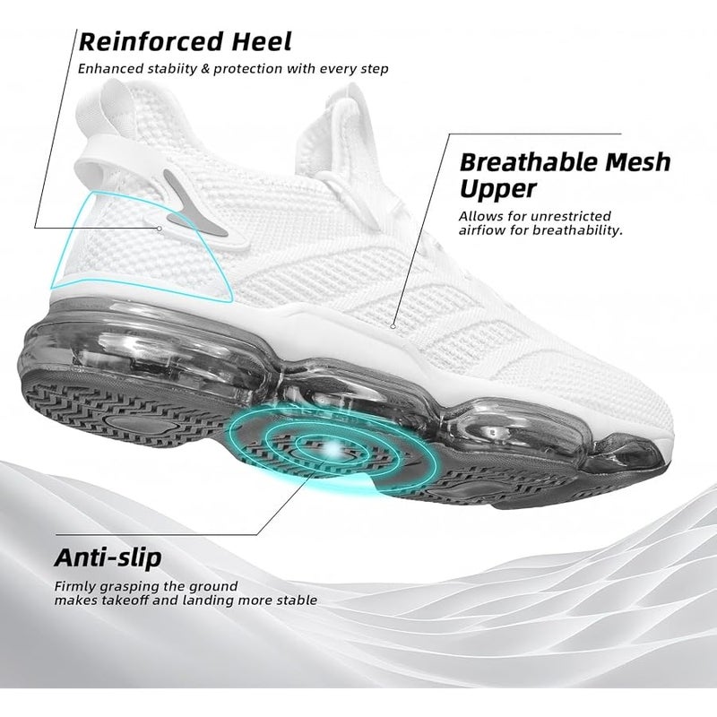 Luogoks Men's Walking Shoes Lightweight Casual Working Jogging Outdoor Shoe Fashion Sports Athletic Shoes - Image 4