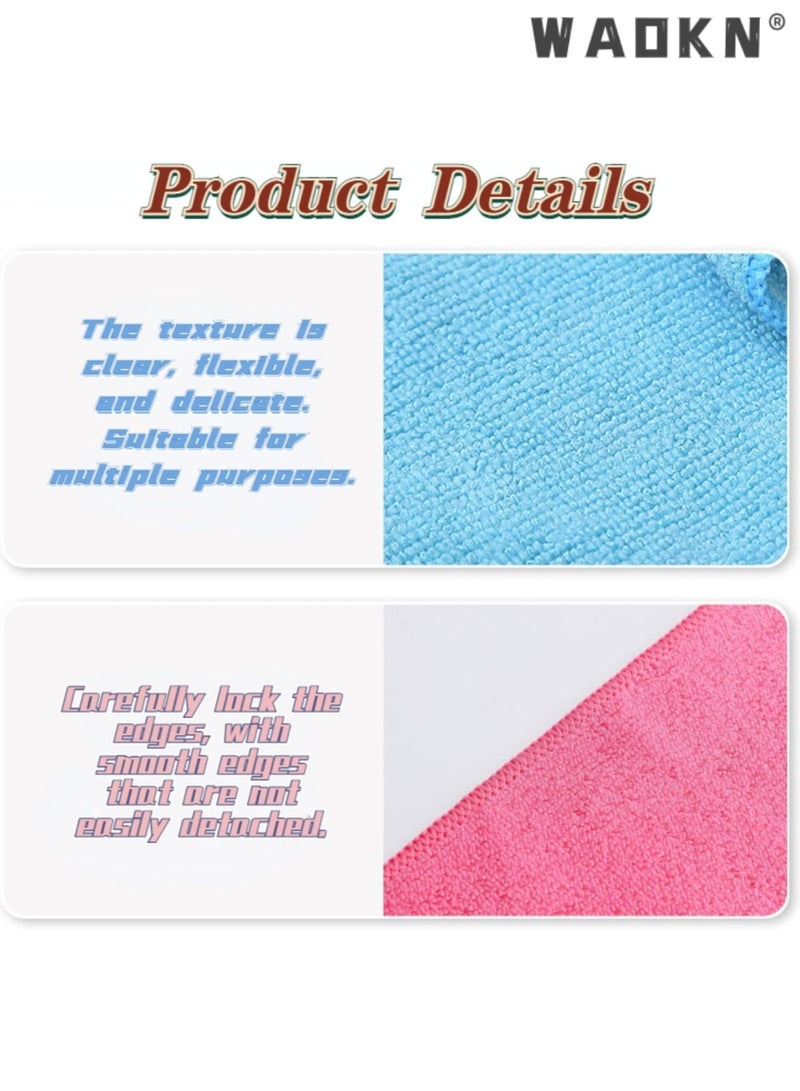 WAOKN 7pcs Microfiber Cloth 30x30cm Lint & Streak Free Multipurpose Cloths Automotive Microfibre Towels Highly Absorbent Reusable for Car Bike Cleaning Polishing Washing & Detailing Home Clean Tool Grey - Image 4