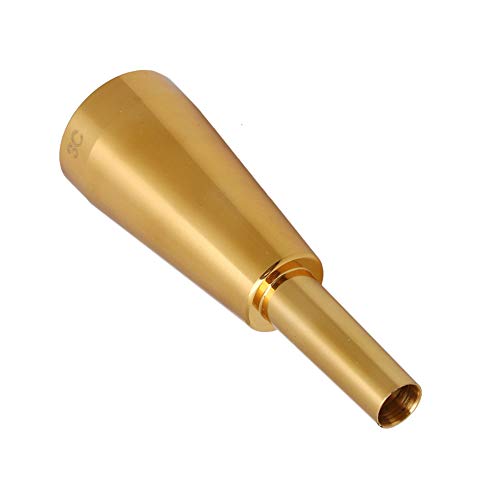 Mxfans 98mm Outer Diameter 3C Trumpet Mouthpiece Replacement GoldenPlated Musical Instrument Accessory - Image 1