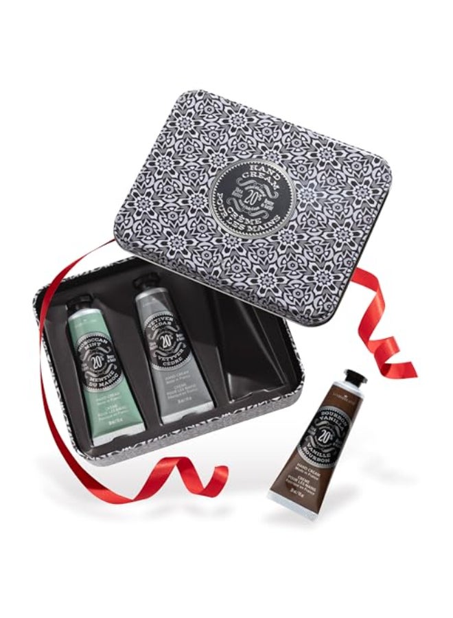 La Chatelaine Hand Cream Unisex Gift Set ReadyToGift Hand Lotion Travel Size Natural Hand Cream Made in France with 20 Organic Shea Moroccan Mint Vetiver Cedar Bourbon Vanilla 3 x 1 fl oz - Image 1