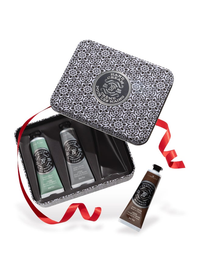 La Chatelaine Hand Cream Unisex Gift Set ReadyToGift Hand Lotion Travel Size Natural Hand Cream Made in France with 20 Organic Shea Moroccan Mint Vetiver Cedar Bourbon Vanilla 3 x 1 fl oz - Image 2