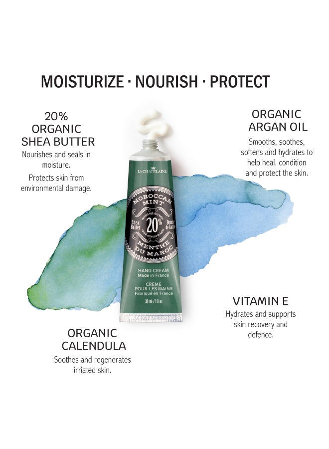 La Chatelaine Hand Cream Unisex Gift Set ReadyToGift Hand Lotion Travel Size Natural Hand Cream Made in France with 20 Organic Shea Moroccan Mint Vetiver Cedar Bourbon Vanilla 3 x 1 fl oz - Image 4