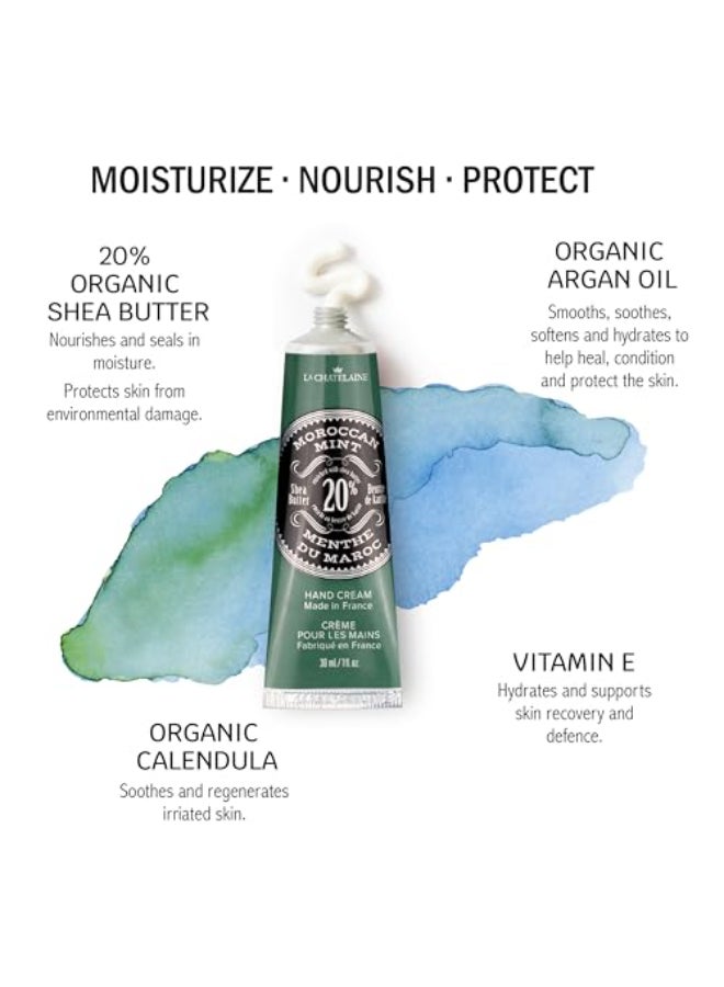 La Chatelaine Hand Cream Unisex Gift Set ReadyToGift Hand Lotion Travel Size Natural Hand Cream Made in France with 20 Organic Shea Moroccan Mint Vetiver Cedar Bourbon Vanilla 3 x 1 fl oz - Image 3