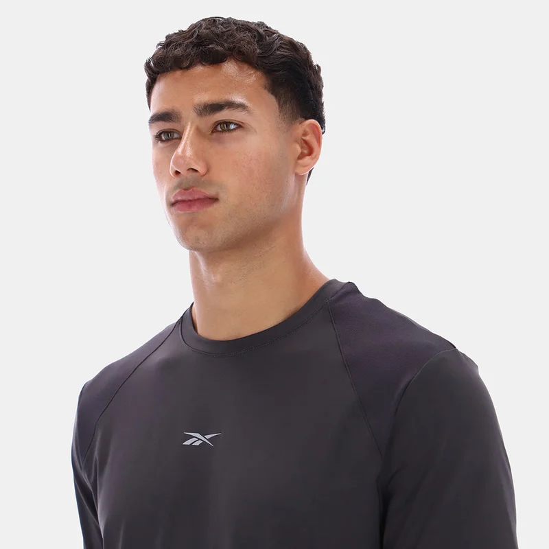 Reebok Washed Black Reebok All Race Run Men's Tee - Washed Black for Men | Best Price UAE
