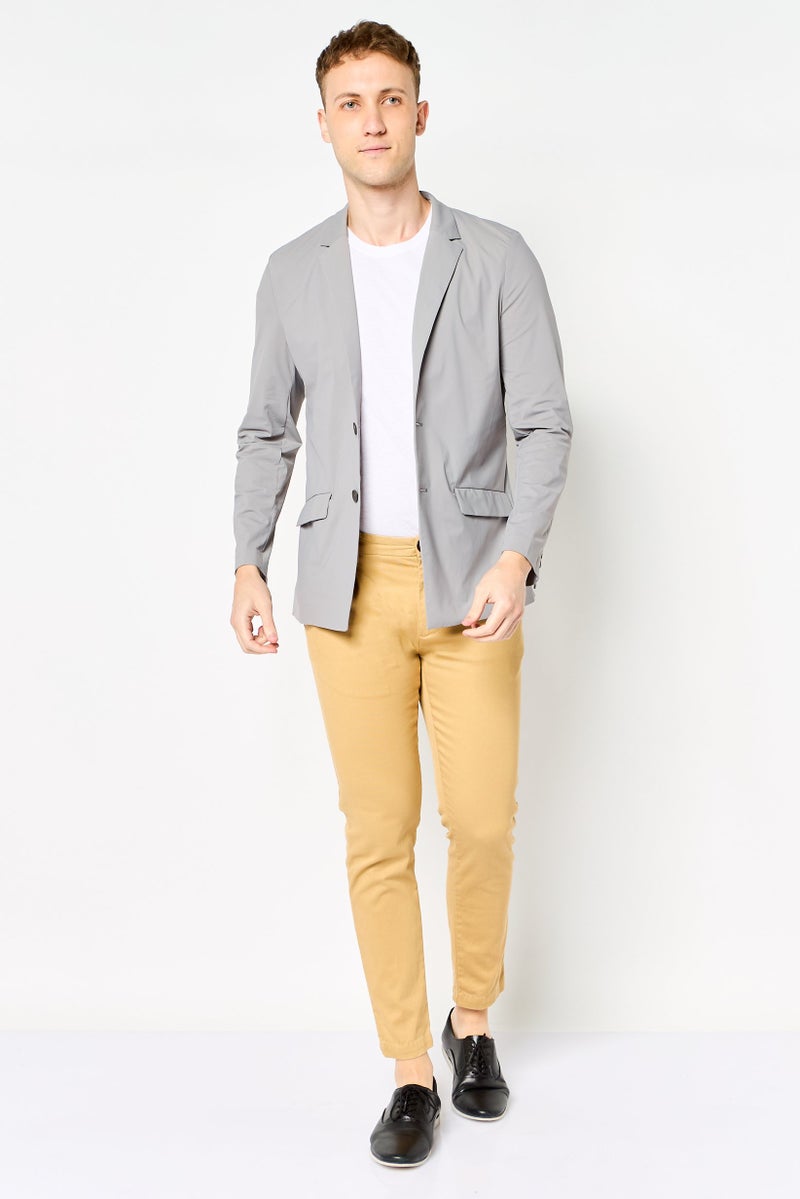 SELECTED Men Regular Fit Solid Casual Blazer, Light Grey - Image 4