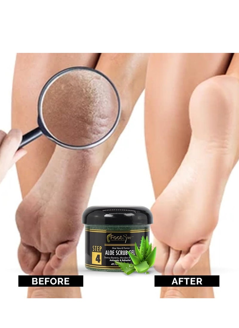 footspa - FOOT SPA - Exfoliating Scrub Gel, 4 Oz - Manicure, Pedicure and Body Exfoliator Infused with Aloe Vera and Salicylic Acid - Glow, Polish, Smooth and Moisture Skin - Body, Hand and Foot - Image 1