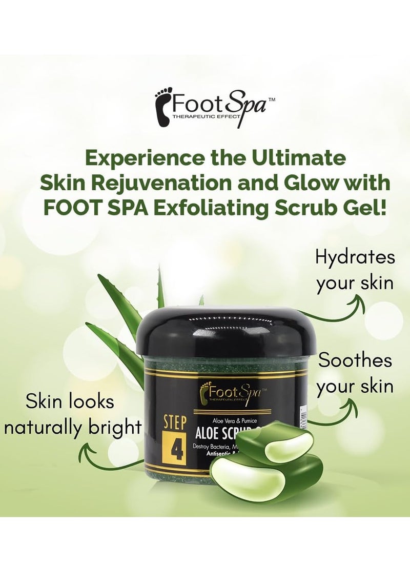 footspa - FOOT SPA - Exfoliating Scrub Gel, 4 Oz - Manicure, Pedicure and Body Exfoliator Infused with Aloe Vera and Salicylic Acid - Glow, Polish, Smooth and Moisture Skin - Body, Hand and Foot - Image 1