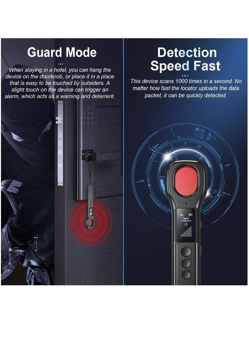 Arabest New Design Hidden Camera Detectors, Aunty Hidden Detection Devices, Car GPS Tracker Detector, Wireless Signal Anti-Sneak Anti-Monitoring Scan Tracker Detector IR Camera Detector Black  - Image 4