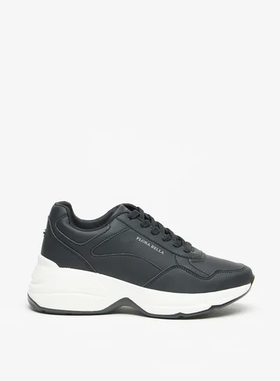 Flora Bella By Shoexpress Women's Textured Lace-Up Casual Shoes Sneakers