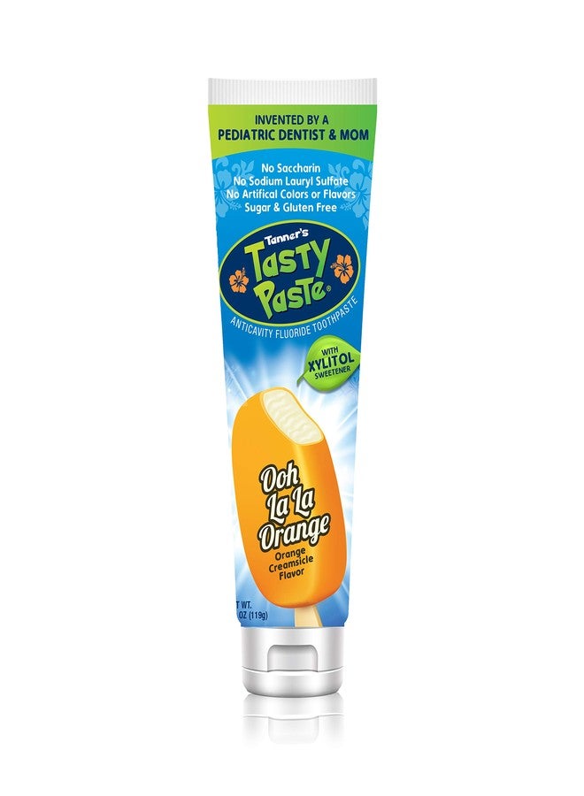Tanner's Tasty Paste Ooh La La Orange - Anticavity Fluoride Children’s Toothpaste/Great Tasting, Safe, and Effective Vanilla Flavored Toothpaste for Kids (4.2 oz.) - Image 1