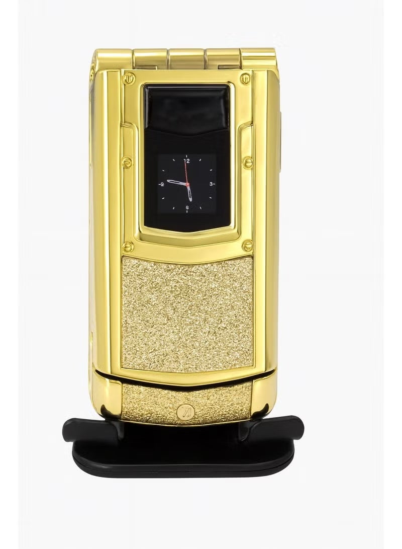 هوب هاتف معدني صغير قابل للطي – يدعم شريحتي اتصال (GSM)، فائق الصغر بحجم بطاقة الائتمان - Image 1