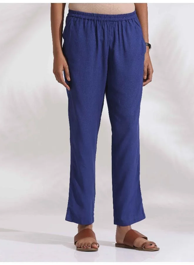 ترو برونز trueBrowns Blue Ikat Print muslin Kurta Set