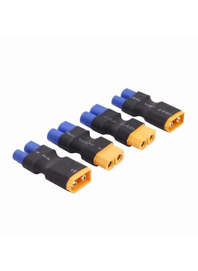 OliRC 4pcs No Wires Connector: XT60 XT-60 to EC3 Style Male Female Connector Adapter(C156-4) - Image 1