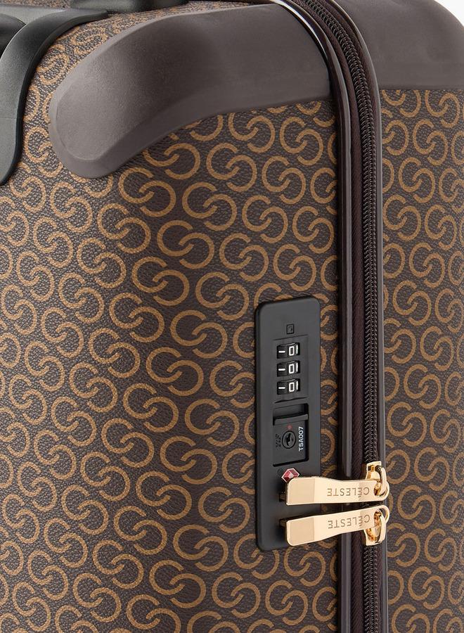 سيليست حقيبة سفر بعجلات بمقبض قابل للسحب وطبعة شعار - مقاس  بوصة - Image 4