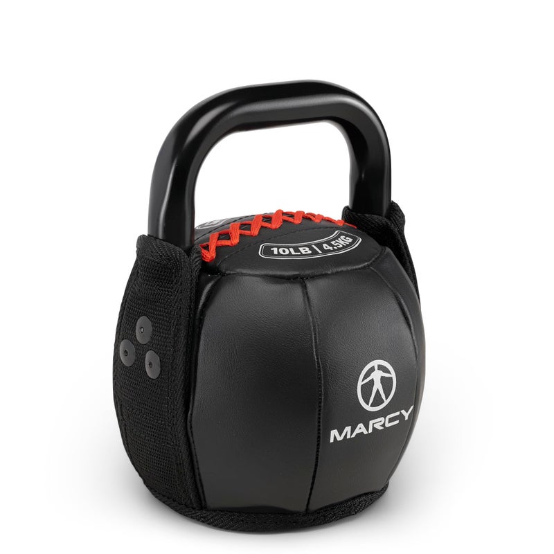 Marcy Soft Kettlebell with Handle for Weightlifting, Conditioning, Strength Training, Core Training for Full Body Workout 10lb SKB-010 - Image 1